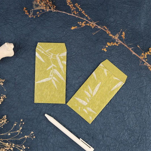 Pochibukuro (Large) Bamboo Green (2 pcs) | Karakami | Togen