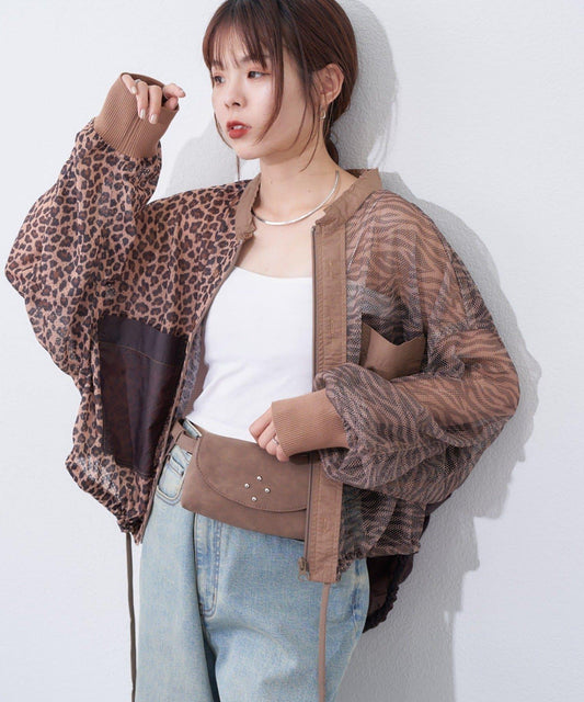 【etsinta】Mesh ZIP Shirt