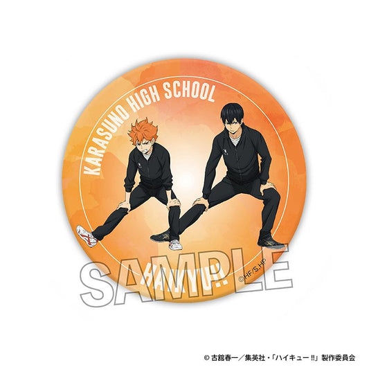 Haikyu!! Warming Up!! Glitter Can Badge - Shoyo Hinata / Tobio Kageyama