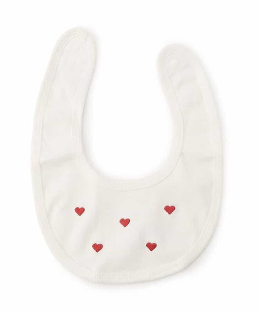 Heart Ribbon Pattern Bib