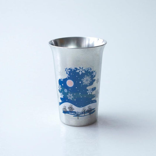 Cool-touch Pure Copper Tin-Plated Snowflake Pattern Cup