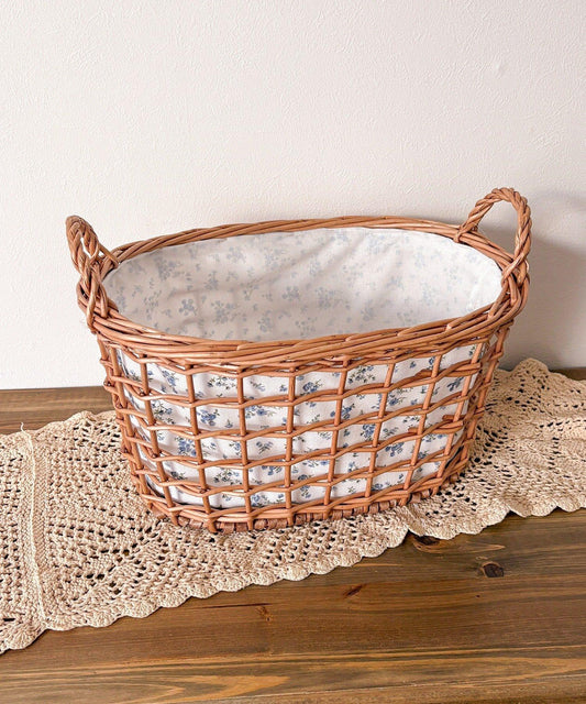 WEB Limited Product: Willow Handle Oval Basket: L