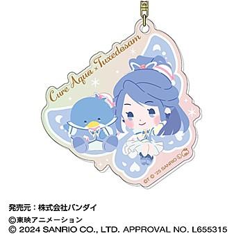 Yes! Precure 5GoGo! × Sanrio Characters Aurora Acrylic Keychain 05 Cure Aqua × Tuxedo Sam