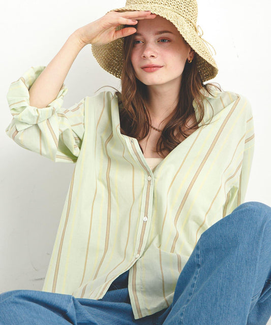Airy Cotton Assorted Stripe Shirt