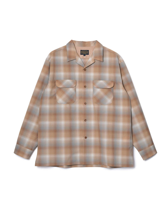 Off-Scale Wool L/S Shirt - BEIGE/GRAY