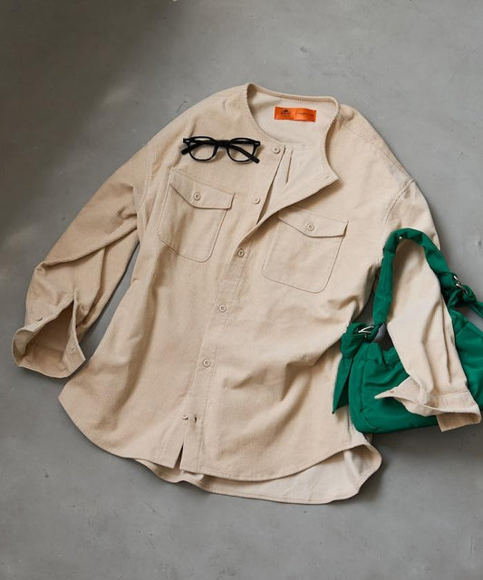 Exclusive Corduroy CPO Stand Collar Shirt