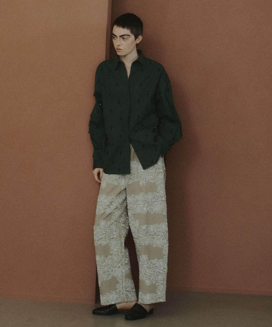 【Dhritie】Cord Embroidery Pants