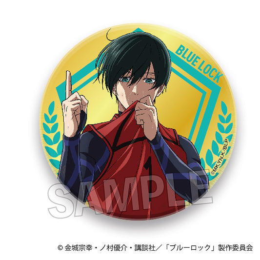Blue Lock 'Roar!!' Gold Medal-style Can Badge - Rin Itoshi