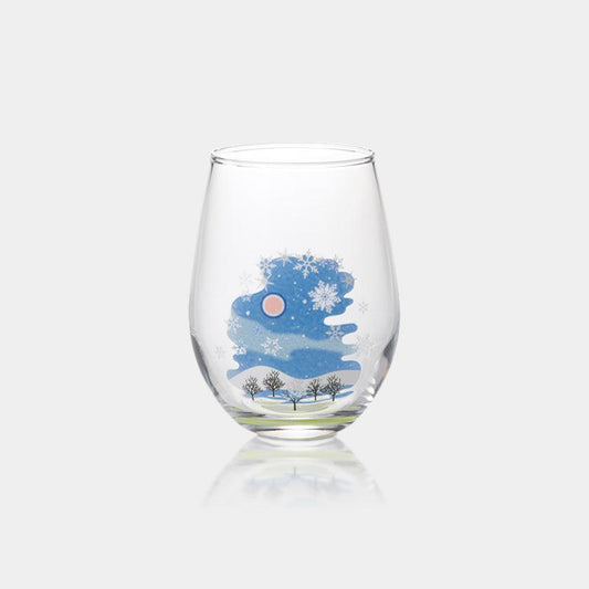 Moonlight Cooling Snowflake Pattern Glass Cup