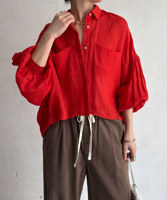 Ramie Double Pocket Shirt