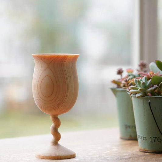 Wine Glass - Wooden Goblet Twist | Woodcraft | Ki no Sachi
