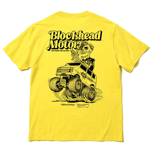 7STARS DESIGN x BLOCKHEAD MOTORS 3rd Anniversary T-shirt / Yellow