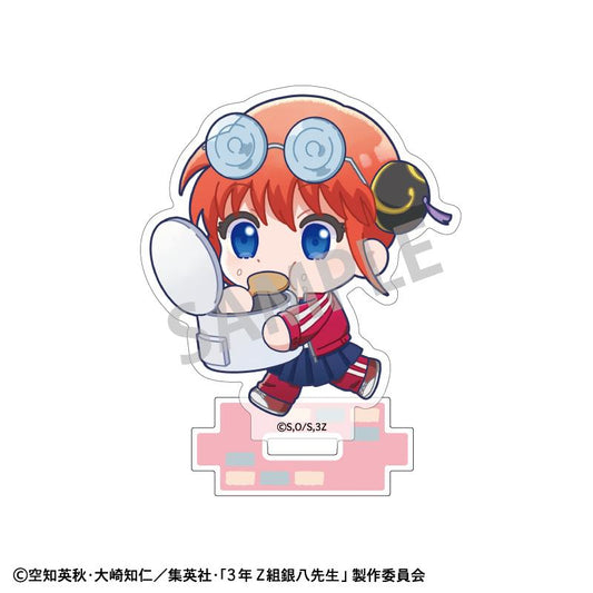 3rd Year Class Z Ginpachi-sensei Mini Acrylic Stand - Kagura (School Commute Illustration)