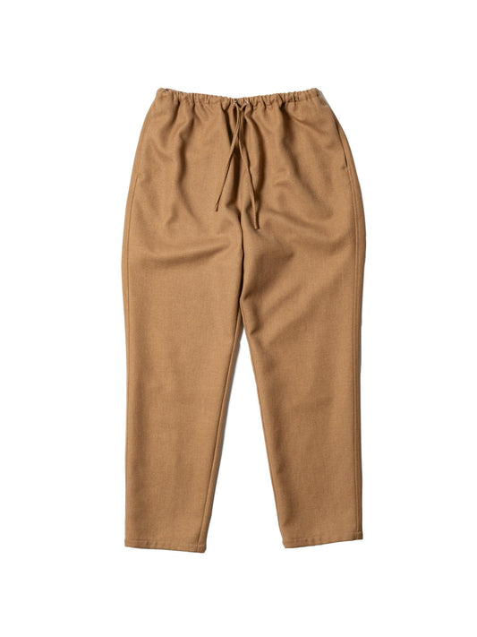 CRAFTED WIDE EASY SLACKS / WOOL MIX TWILL
