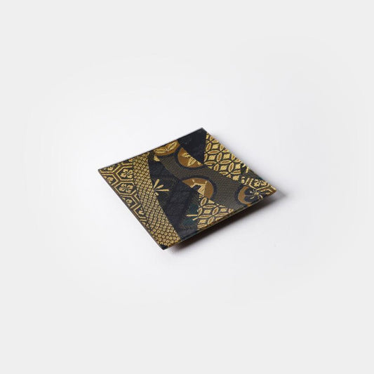 Plate: Square Plate (Navy) | Nishijin Weave | Emura Store