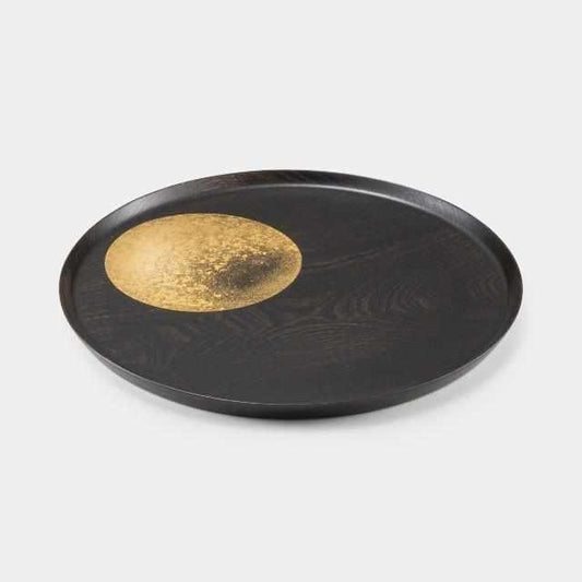 Oborozuki 10-sun Tray (Lacquer) | Kanazawa Gold Leaf | Hakuichi