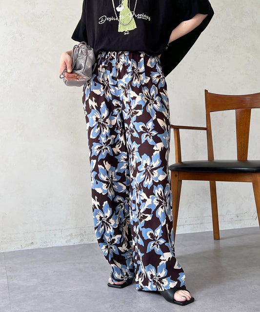 Large Floral Easy Pants