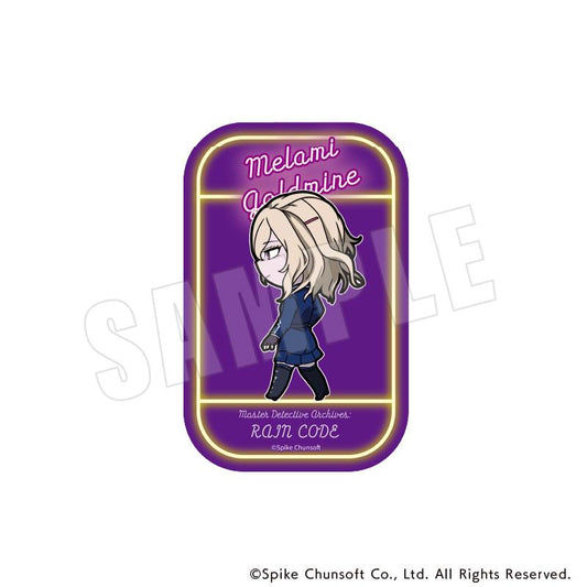 Super Detective Case Files: Rain Code CharaMarch Square Can Badge 05. Merami Goldmine