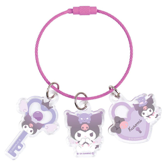 Sanrio Characters Angel Wire Keyring Kuromi