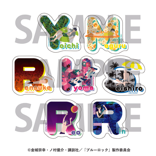 Hakone Kowakien Yunessun × Blue Lock Die-Cut Sticker Set