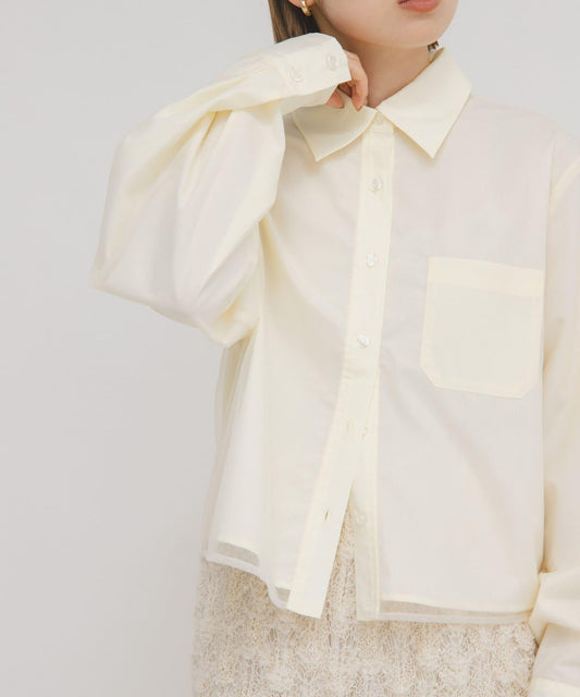 Tulle Layered Short Shirt