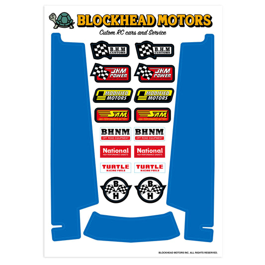 Chassis Decals / Blue (for Hornet and Grasshopper)
