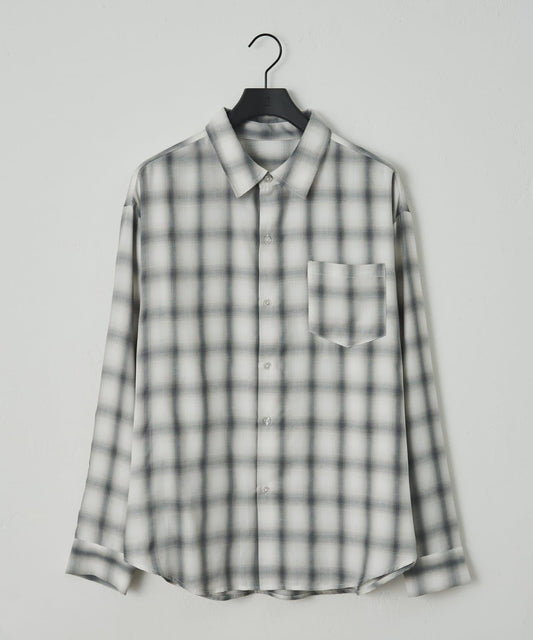 Drape Onbre Check Shirt