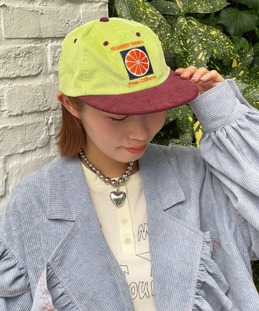 【HELLO.SANFRANCISCO】Two-Tone Logo Corduroy Cap