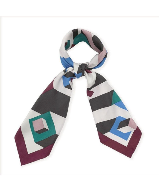 <Autumn New Color>【the PORT by marca】BUILDING FLAG Large Silk Twill Scarf