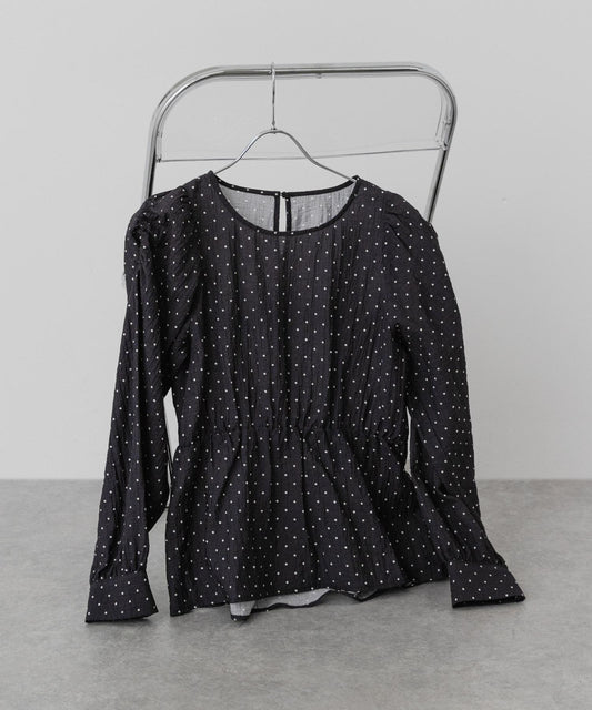 Dot Peplum Blouse