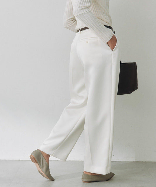Double Satin Straight Pants