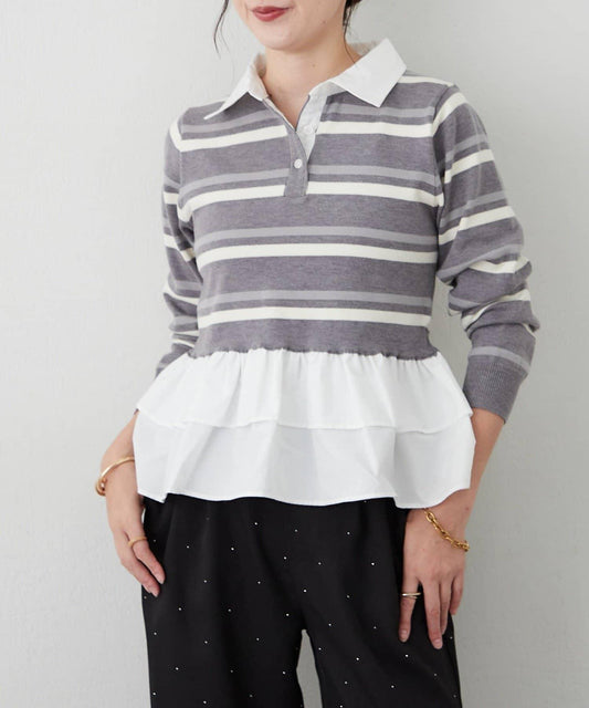 Tiered Peplum Pullover
