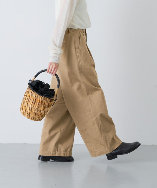 2-Size Available Cotton Wide Chino Pants
