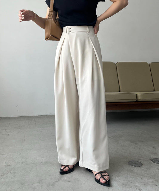 Hook Belt Wide Pants