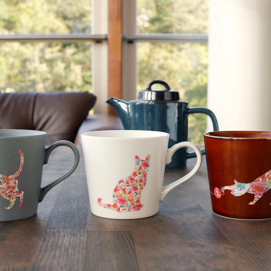 Thermochromic Cat Design Mino Ware 丸モ高木陶器 3-Piece Mug Set