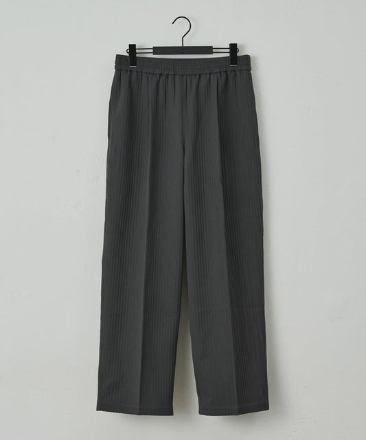 [Setup Compatible] Jacquard Crepe 1-Tuck Slacks