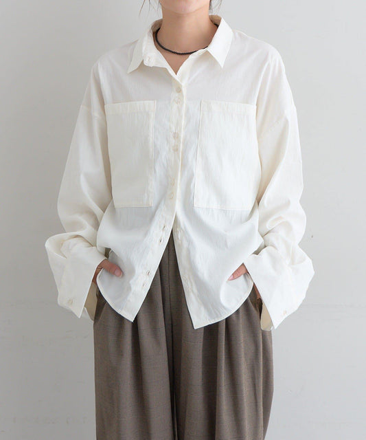 Wide Sleeve Tencel Shirt