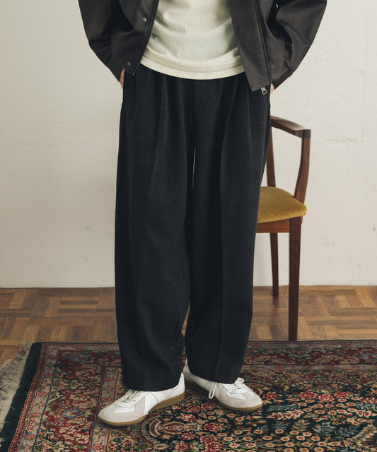 Anti-static Jersey Wide Tapered Slacks