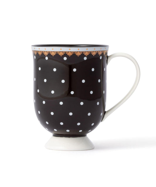 Dot Mug, Black (Dot Pattern) 225ml — Showa Retro Café Style