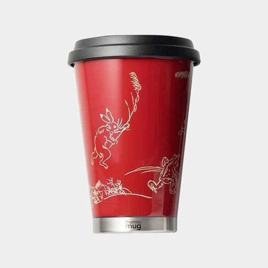 Mobile Tumbler - thermo mug × Tsuchinao Lacquerware "Urushi Chōjū Giga" (Red) | Echizen lacquerware | Takumiichi