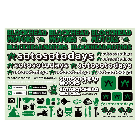sotosotodays X BLOCKHEAD MOTORS Collaboration Decal Sheet