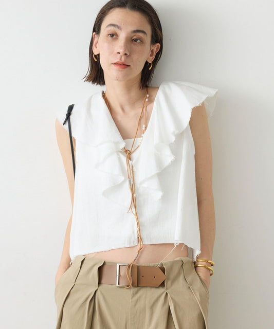 Cotton Ruffle Blouse