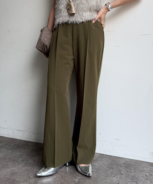 WEB Exclusive Stripe Semi-Flare Pants