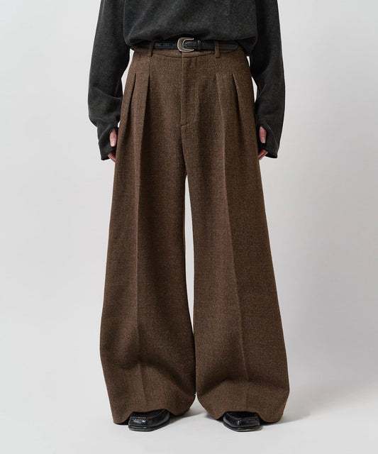 [Neucon] Classic 2-Tuck Wide Leg Slacks Pants / Setup Compatible