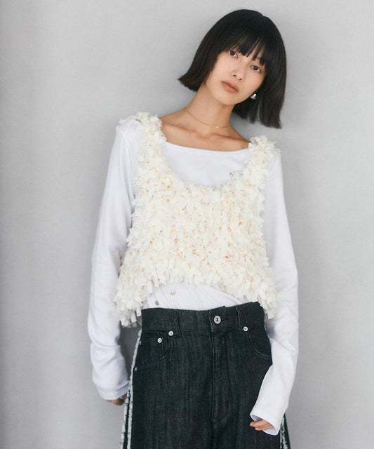 Tape Yarn Hand-Knit Bustier [Limited Distribution]