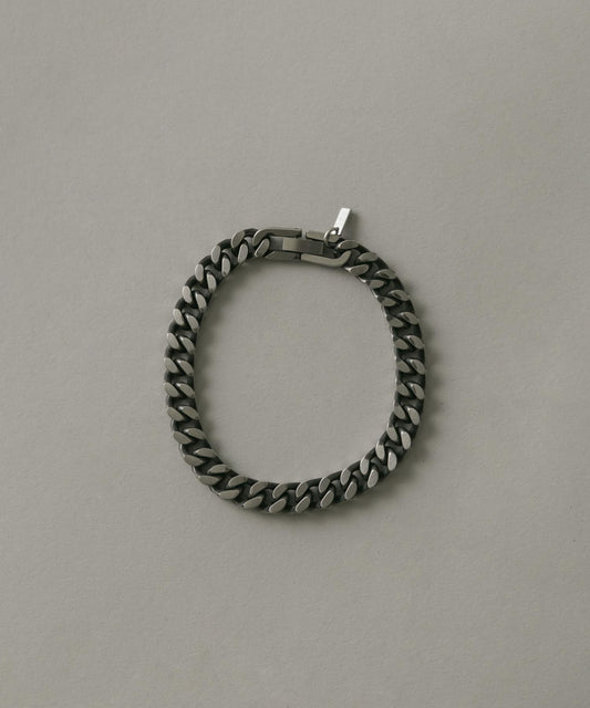 Stainless Steel Matte Cuban Chain Bracelet