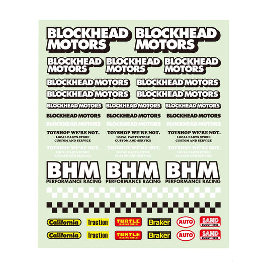 BLOCKHEAD MOTORS 1/32 Gothic Logo Decal
