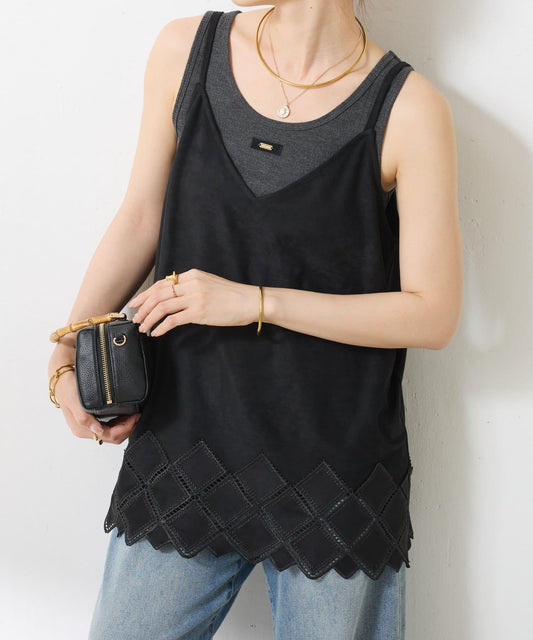 【2-Way Front/Back】 Motif Lace Camisole