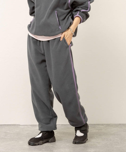 [MAQWEL/Macwell] Color-Blocked Fleece Pants (Setup Available)