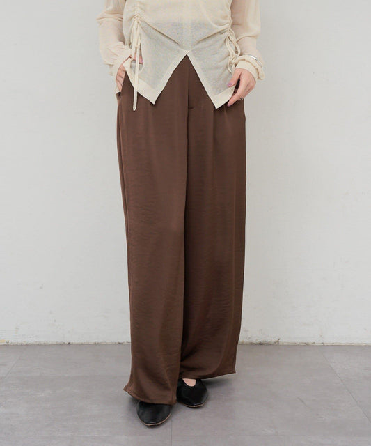 [SHENERY] Satin Wide Pants